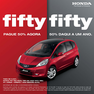 Notícias – Honda Jazz com campanha “Fifty – Fifty”