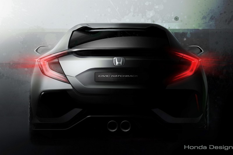 Honda mostra teaser do Civic Hatchback